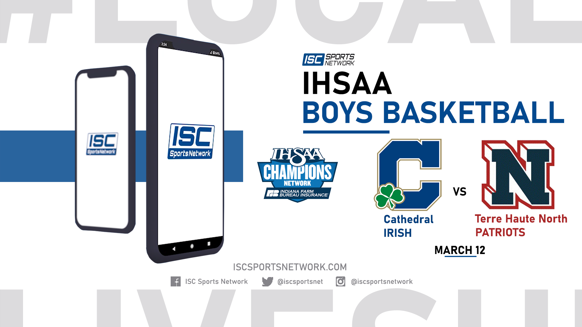 2022 IHSAA BBB Cathedral vs Terre Haute North 3/12