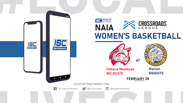 2022 WBB Indiana Wesleyan at Marian 2/28