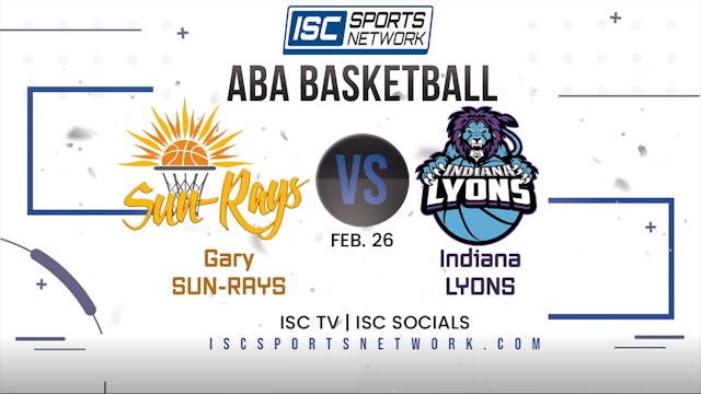 2023 ABA Gary Sun-Rays at Indiana Lyons 2/26