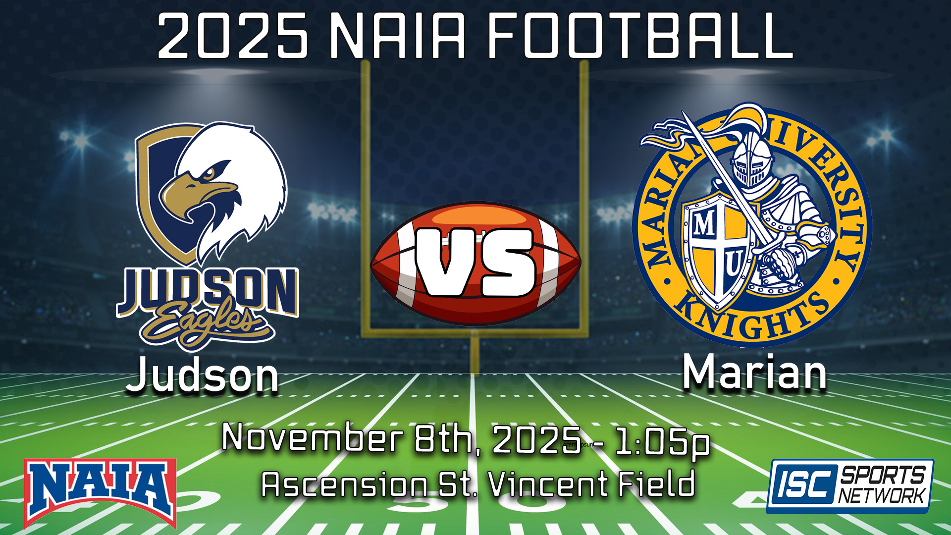 2025 NAIA FB Judson at Marian - 11/08