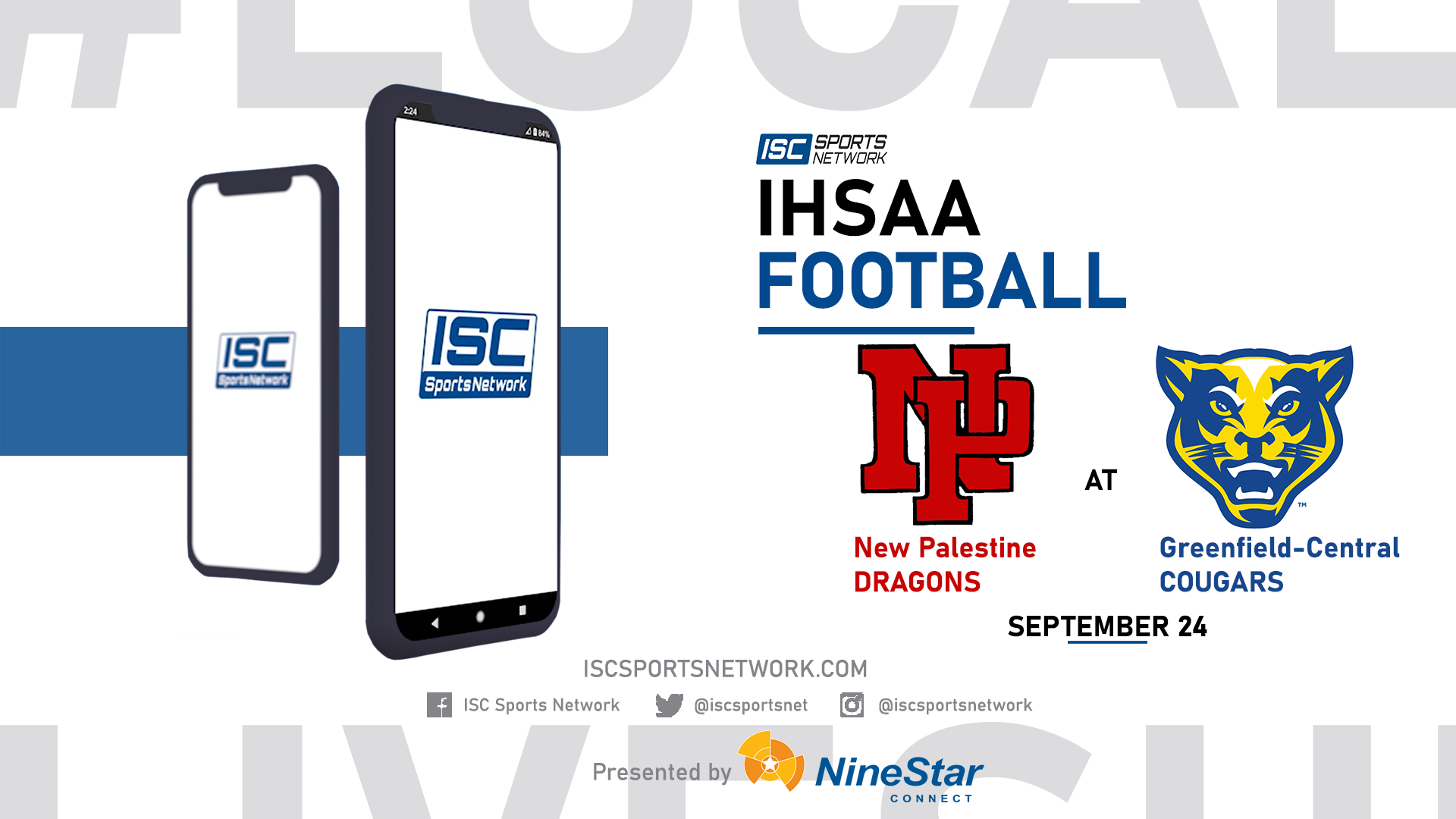 2021 FB New Palestine at Greenfield-Central 9/24