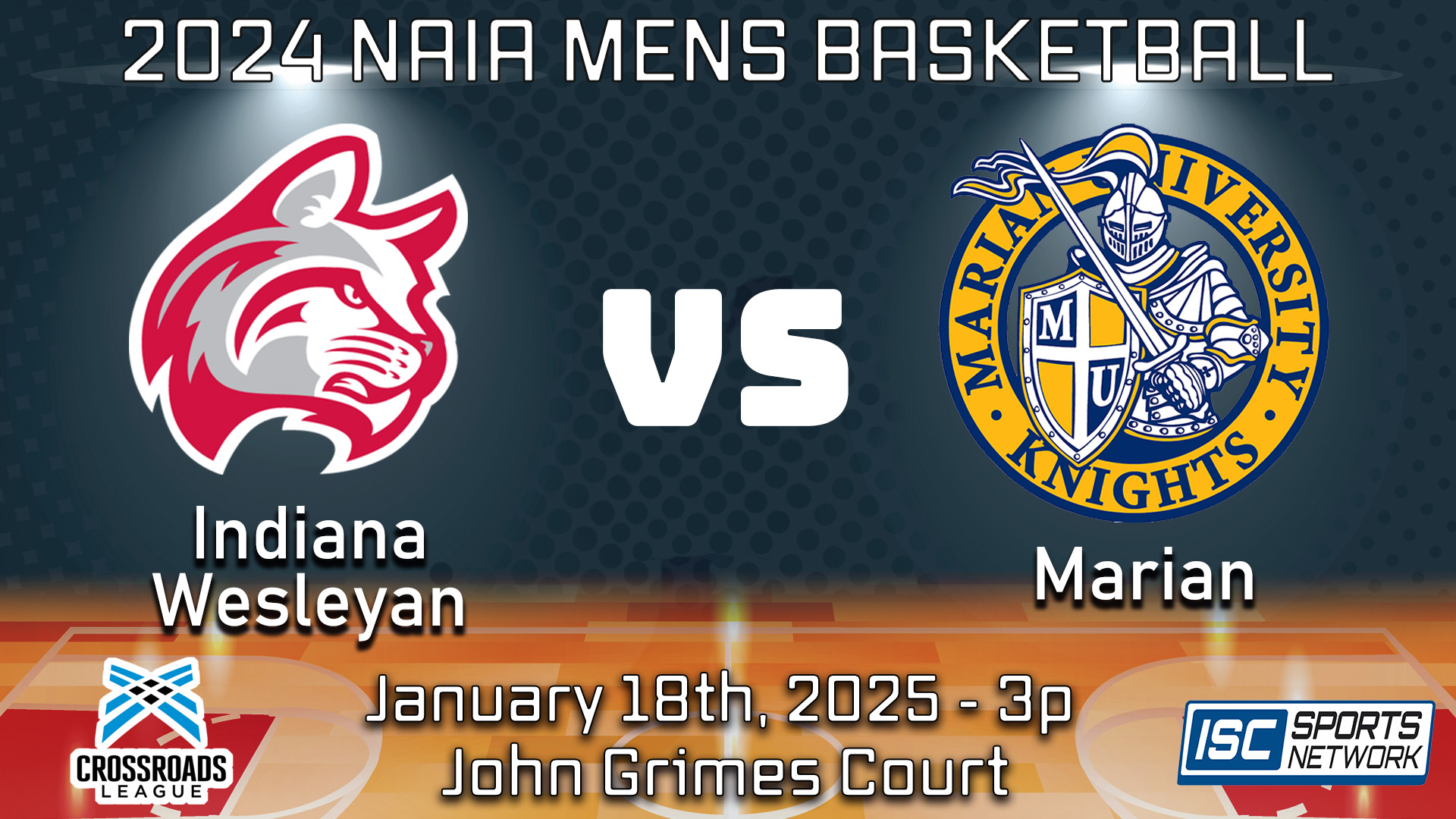 2025 MBB Indiana Wesleyan at Marian - 01/18