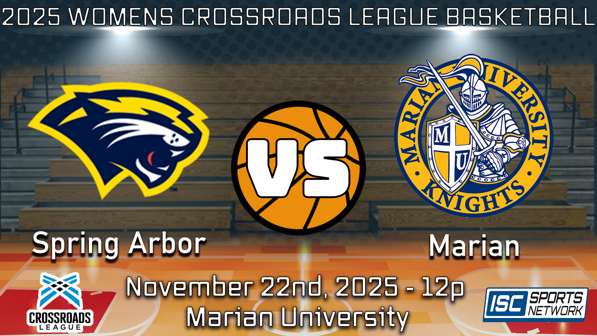 2025 WBB Spring Arbor at Marian - 11/22