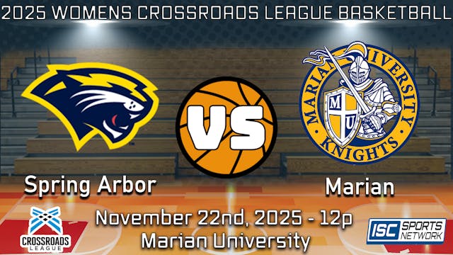 2025 WBB Spring Arbor at Marian - 11/22