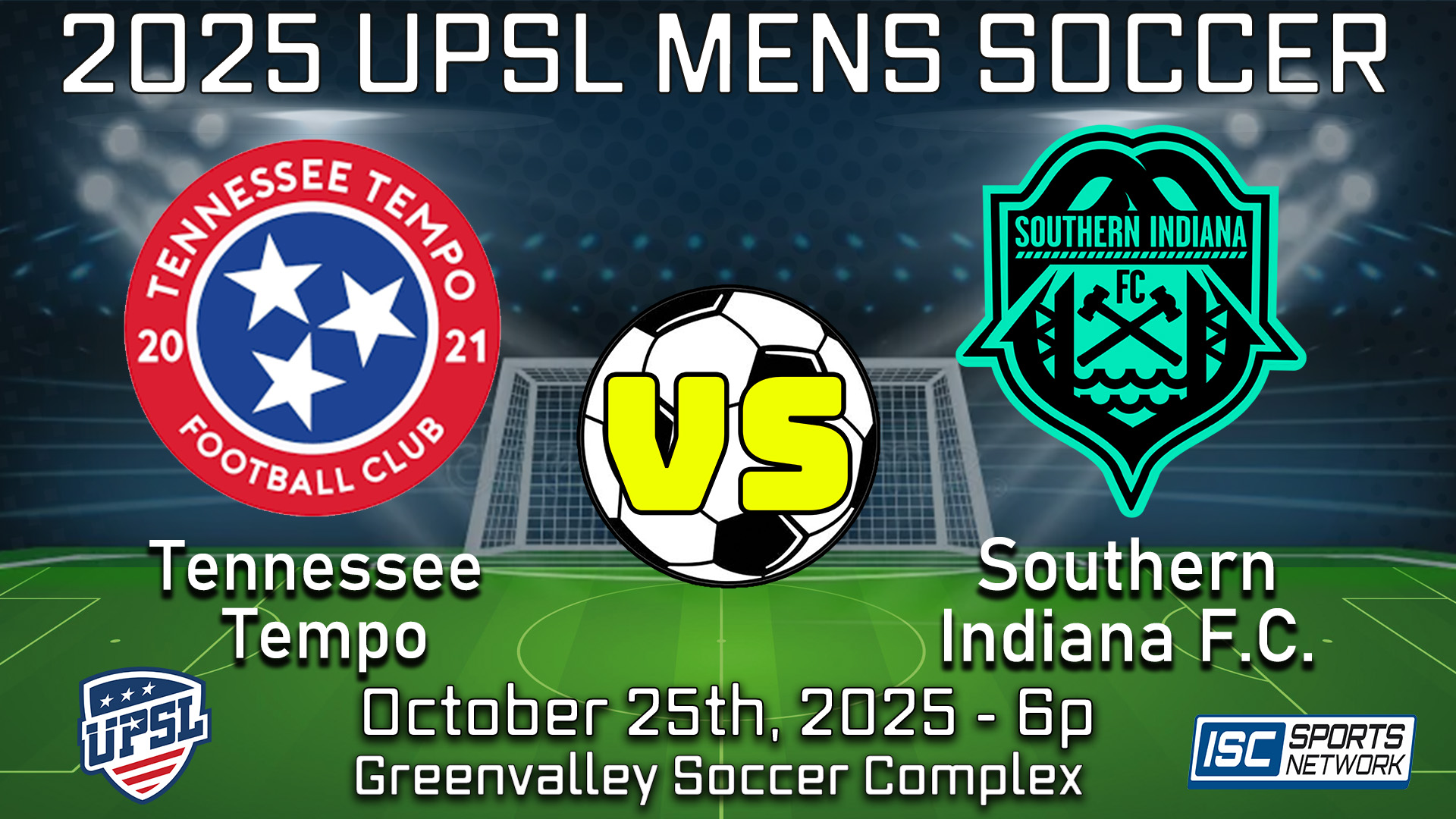 2025 UPSL Tennessee Tempo at Southern Indiana FC 10/25
