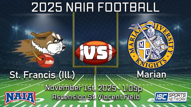2025 FB St. Francis Illinois at Marian - 11/01
