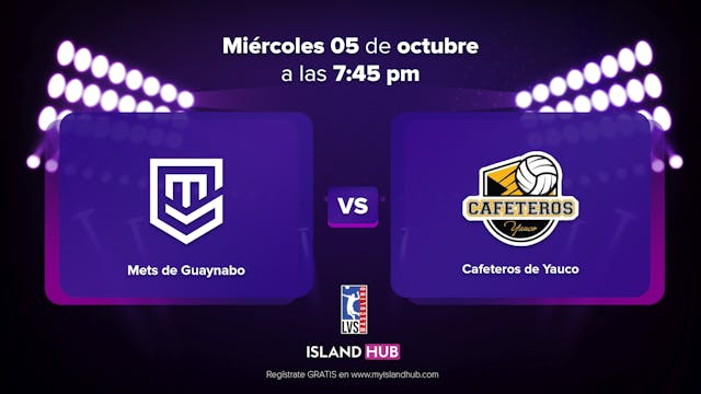 5 de Octubre - LIVE - Mets VS Cafeteros