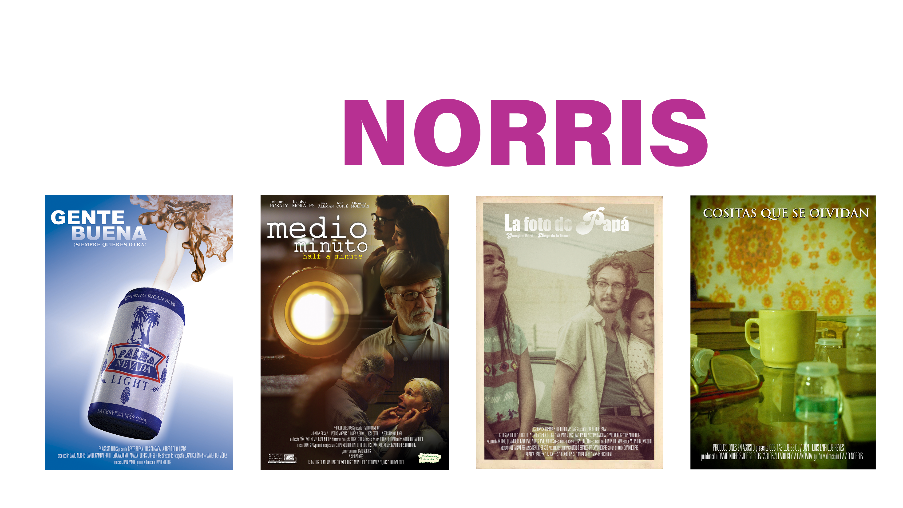 Cortometrajes de David Norris (4 cortos x $1.99)