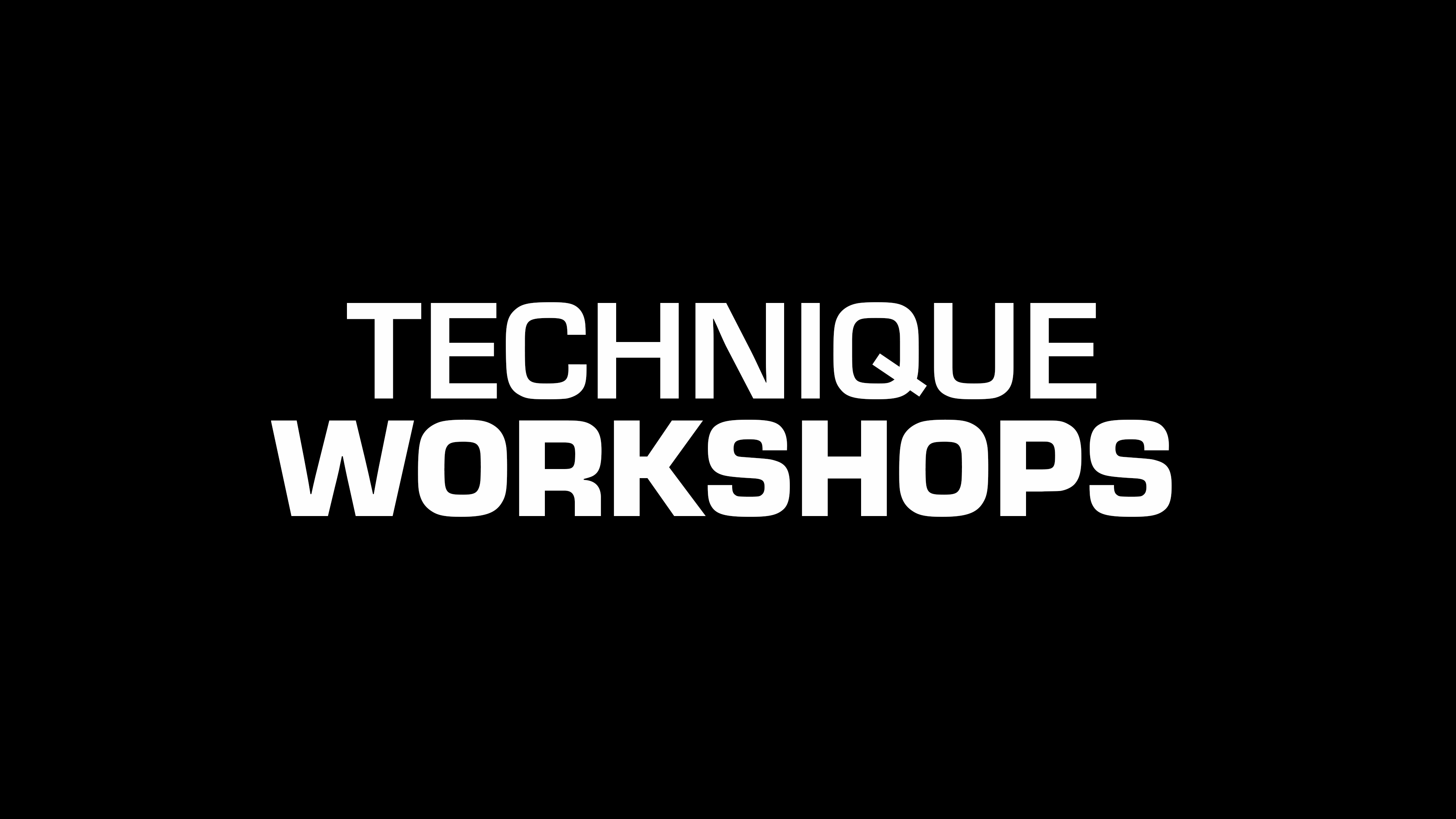 TECHNIQUE WORKSHOPS