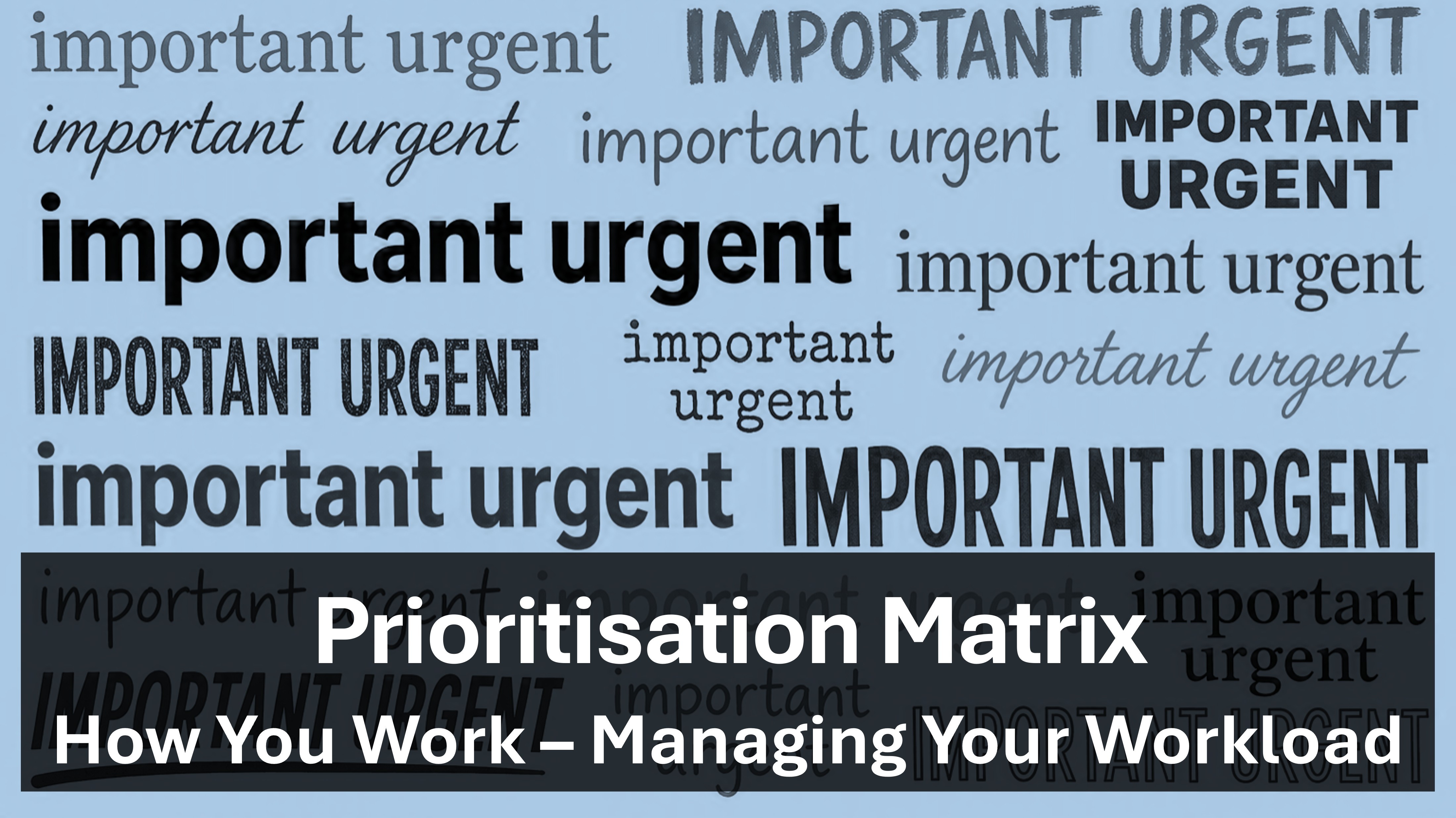 Prioritisation Matrix - Managing Your Workload - How You Work