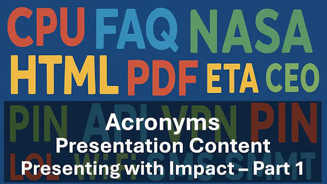 Presentation Content - Acronyms