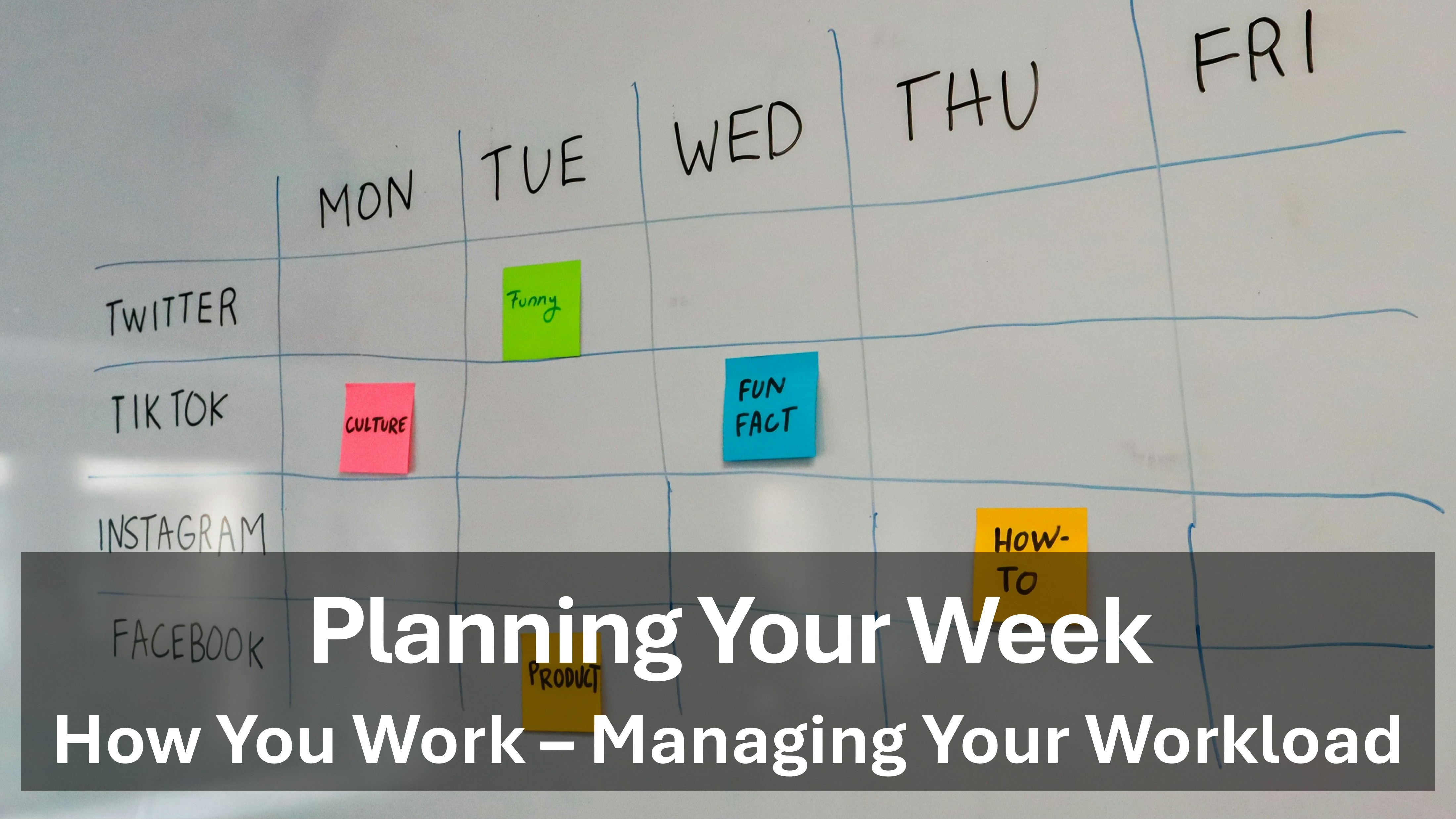 Planning Your Week - How You Work - Managing Your Workload