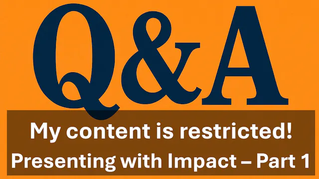 Q&A - My content is restricted