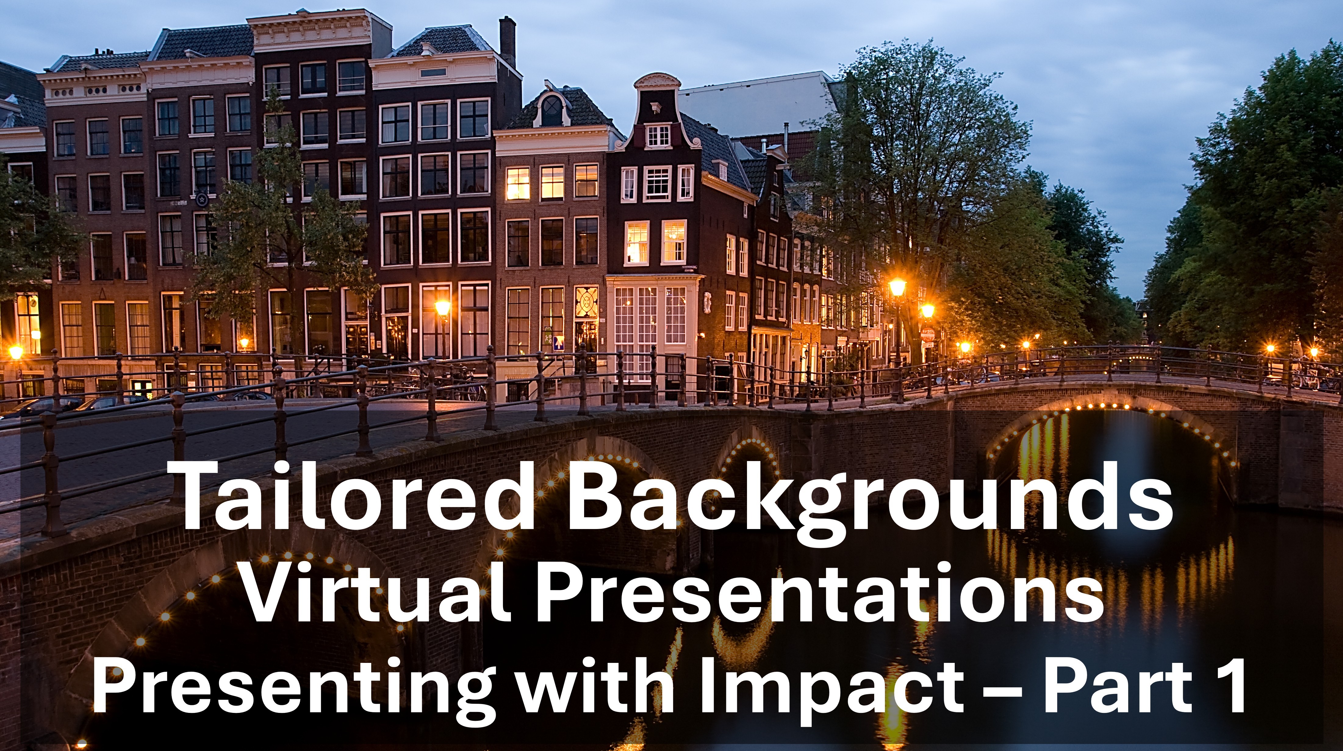 Presenting Virtually: Interesting Backgrounds