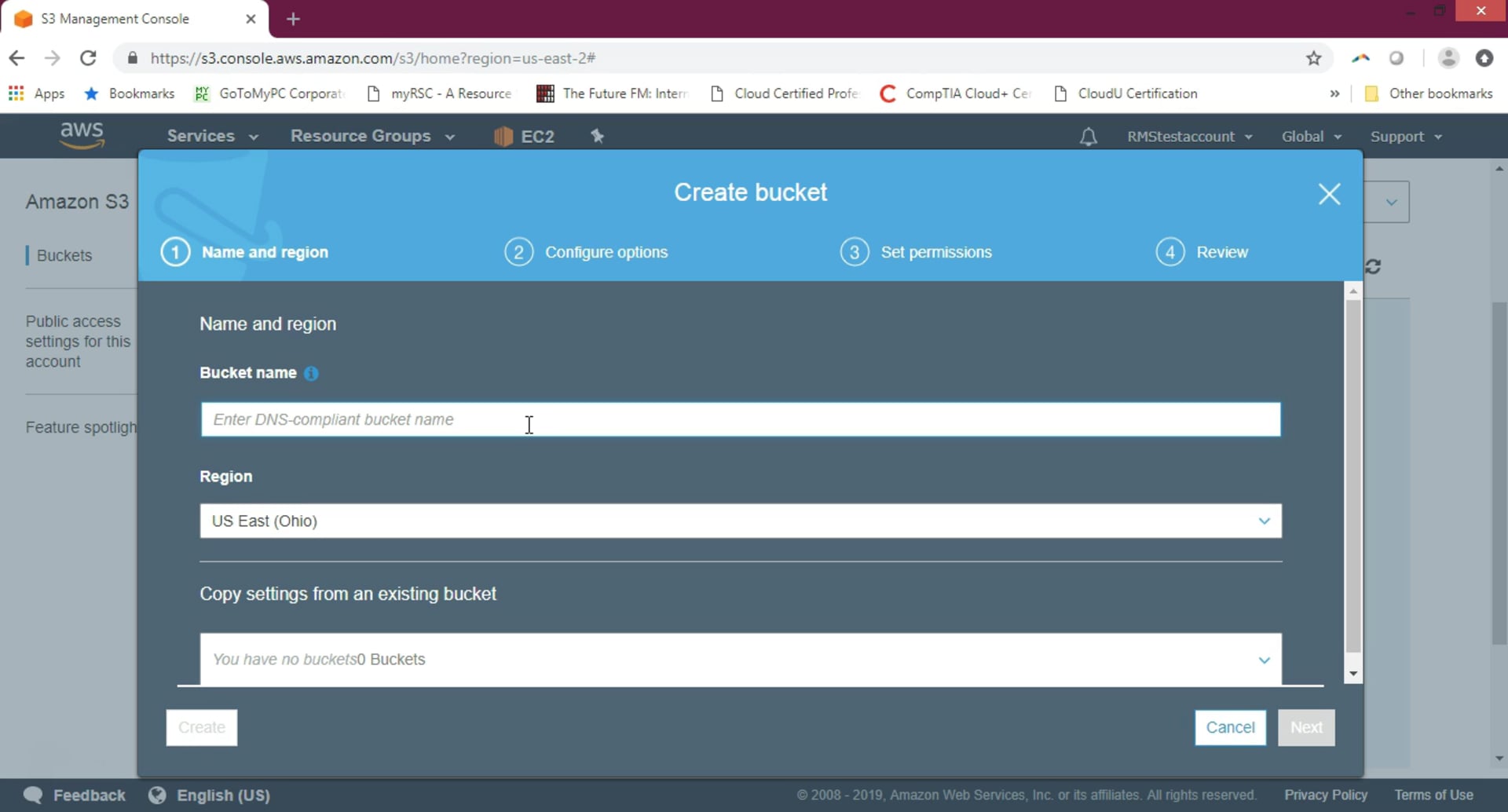 S3 Create Bucket Upload File