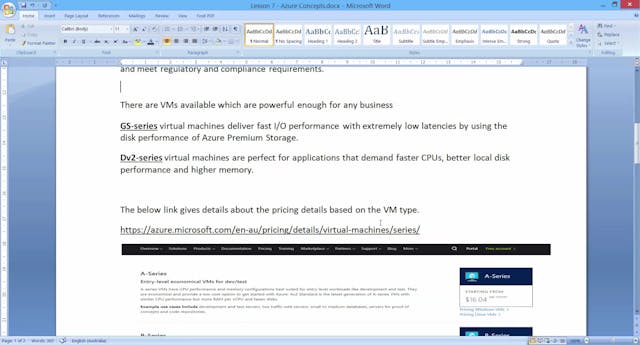 Azure Concepts - Lesson 7 - Virtual M...