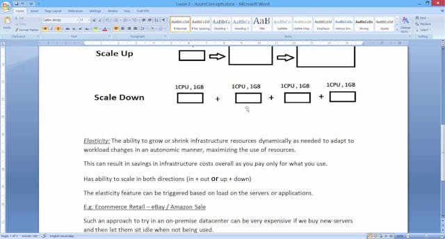 Azure Concepts - Lesson 2 - Scaling E...