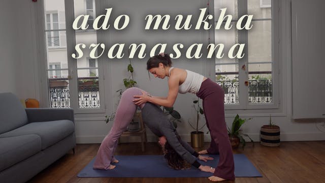 Chien tête en bas - tuto à deux