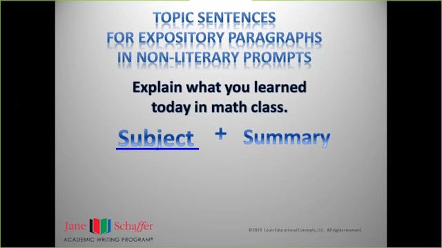 Introduction and Topic Sentence