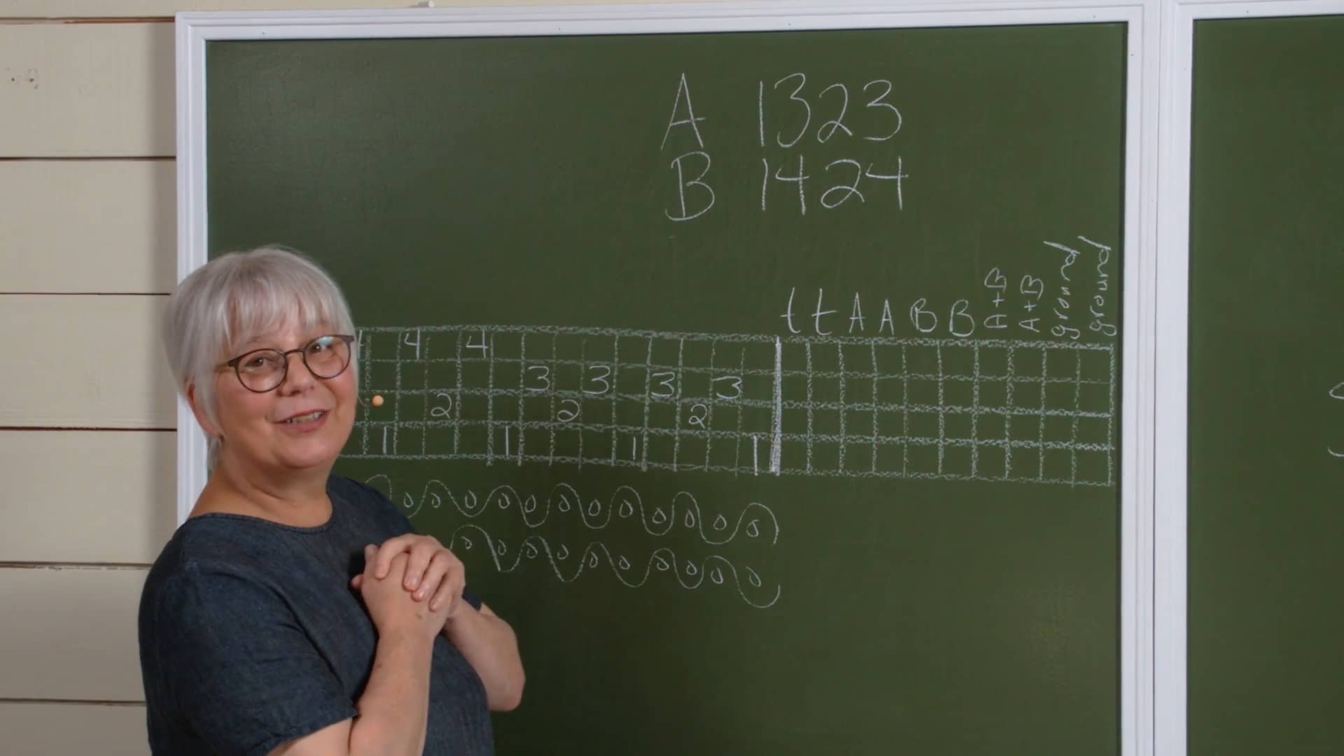 7.7.2 Summer and Winter with Colour and Weave At The Blackboard