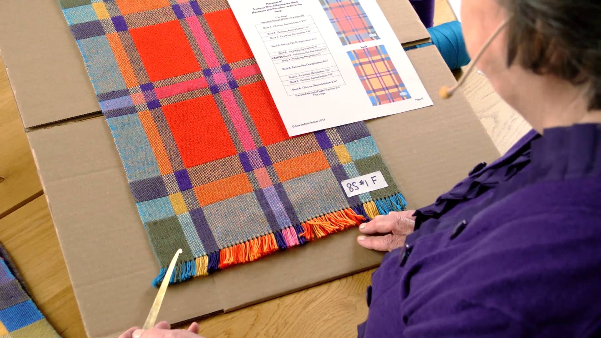 8.4.7 - A Look at 8 Shaft Placemats and Napkins Projects Two Block Double Weave