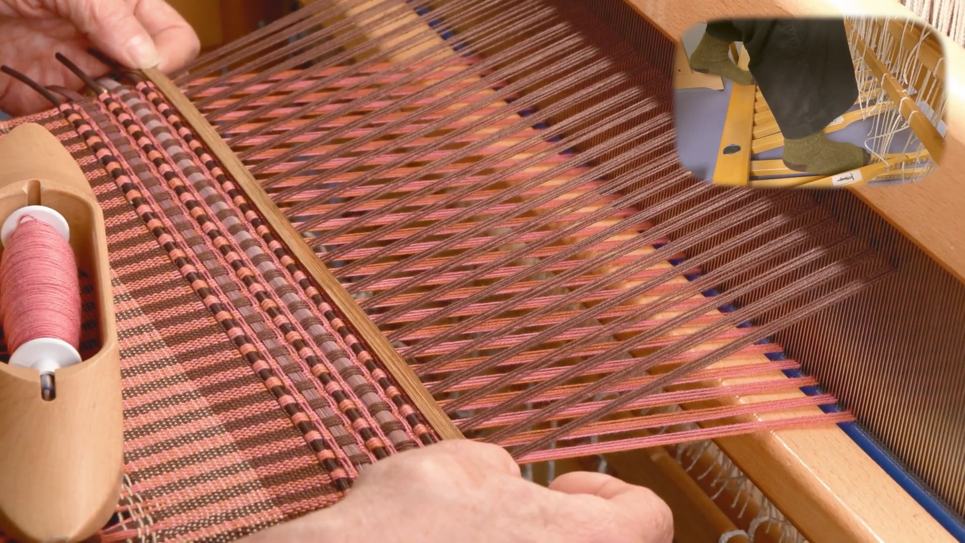 9.6.10 - 4 Shaft at the Loom with Lisa Deflected Double Weave