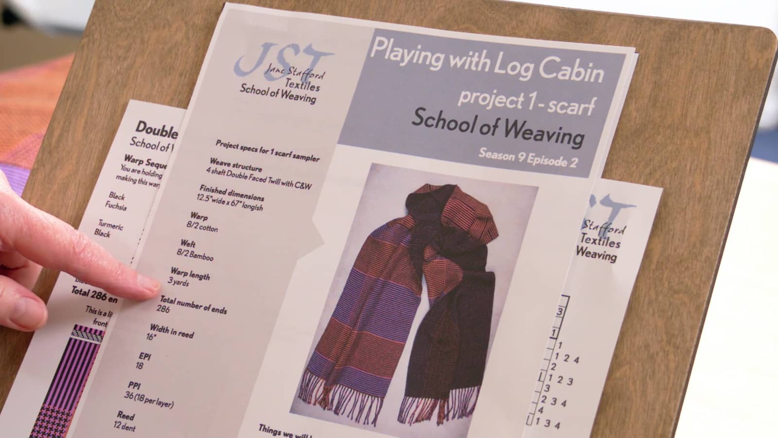 9.2.4 - A Look at the 4 Shaft Scarves Projects Colour and Weave on Twills