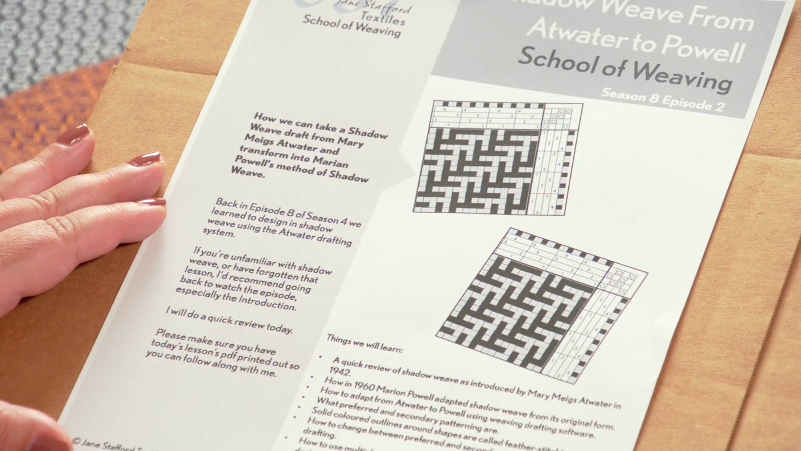 8.2.2 - A Look at 4 Shaft PDF Shadow Weave From Atwater to Powell