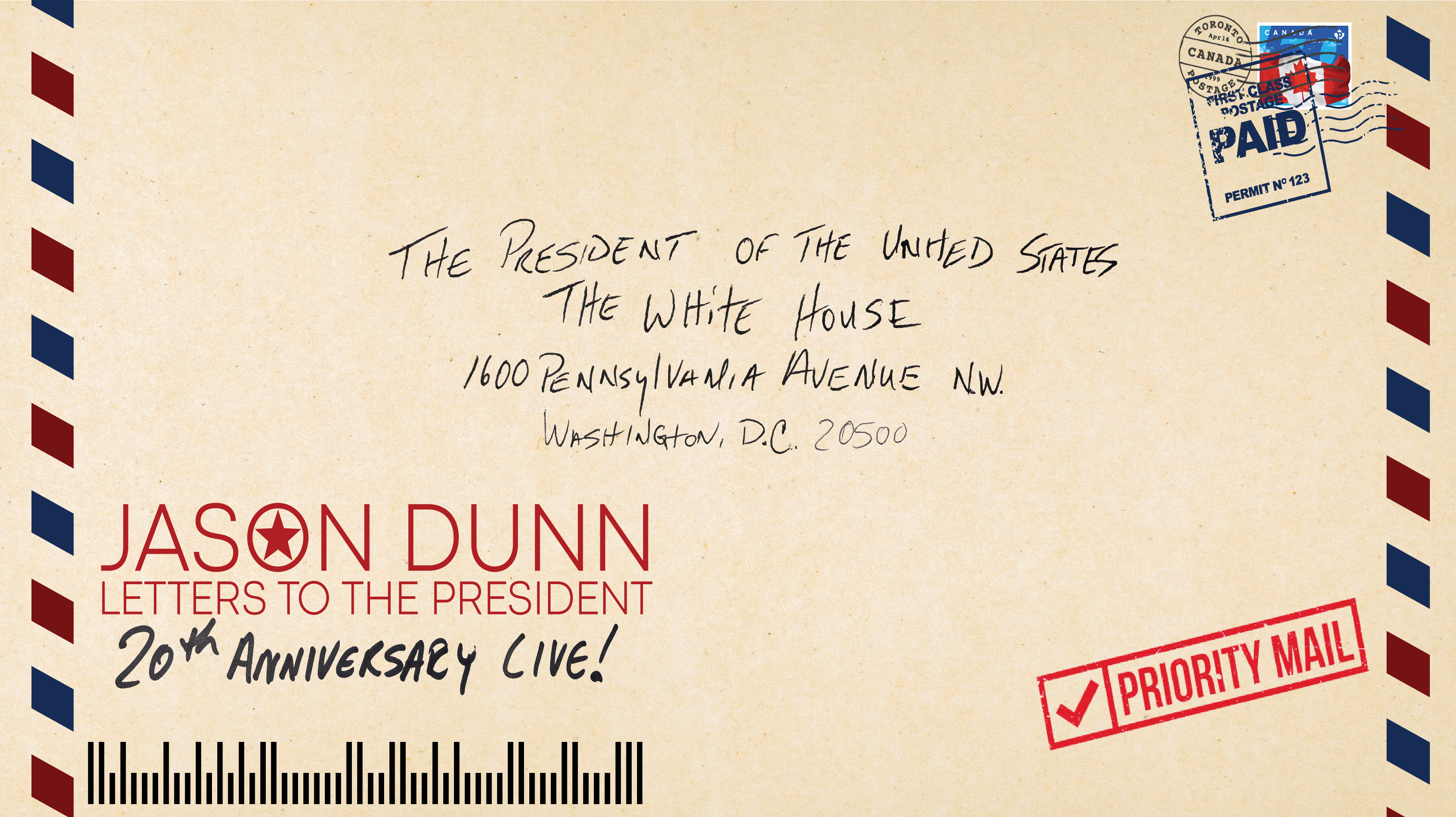 Jason Dunn - "Letters To The President" 20th Anniversary LIVE