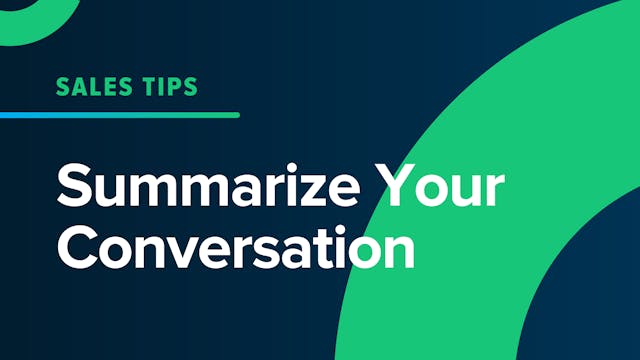 Summarize your Conversation