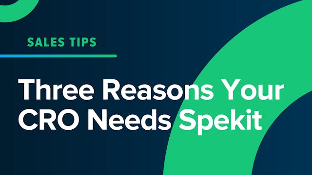 Three Reasons Your CRO Needs Spekit