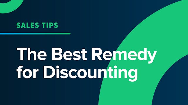 The Best Remedy for Discounting