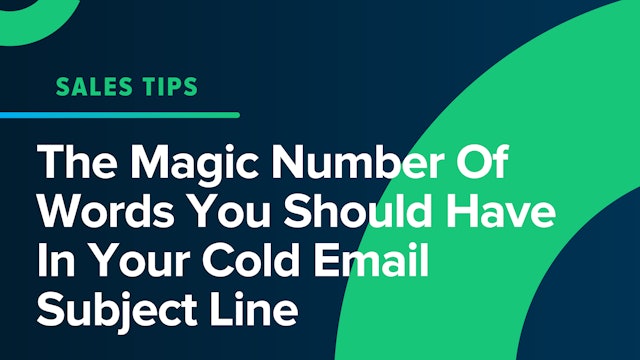 The Magic Number Of Words You Should Have In Your Cold Email Subject Line