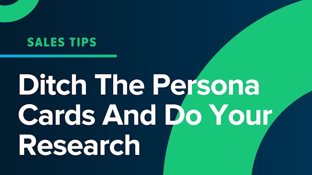 Ditch The Persona Cards And Do Your Research