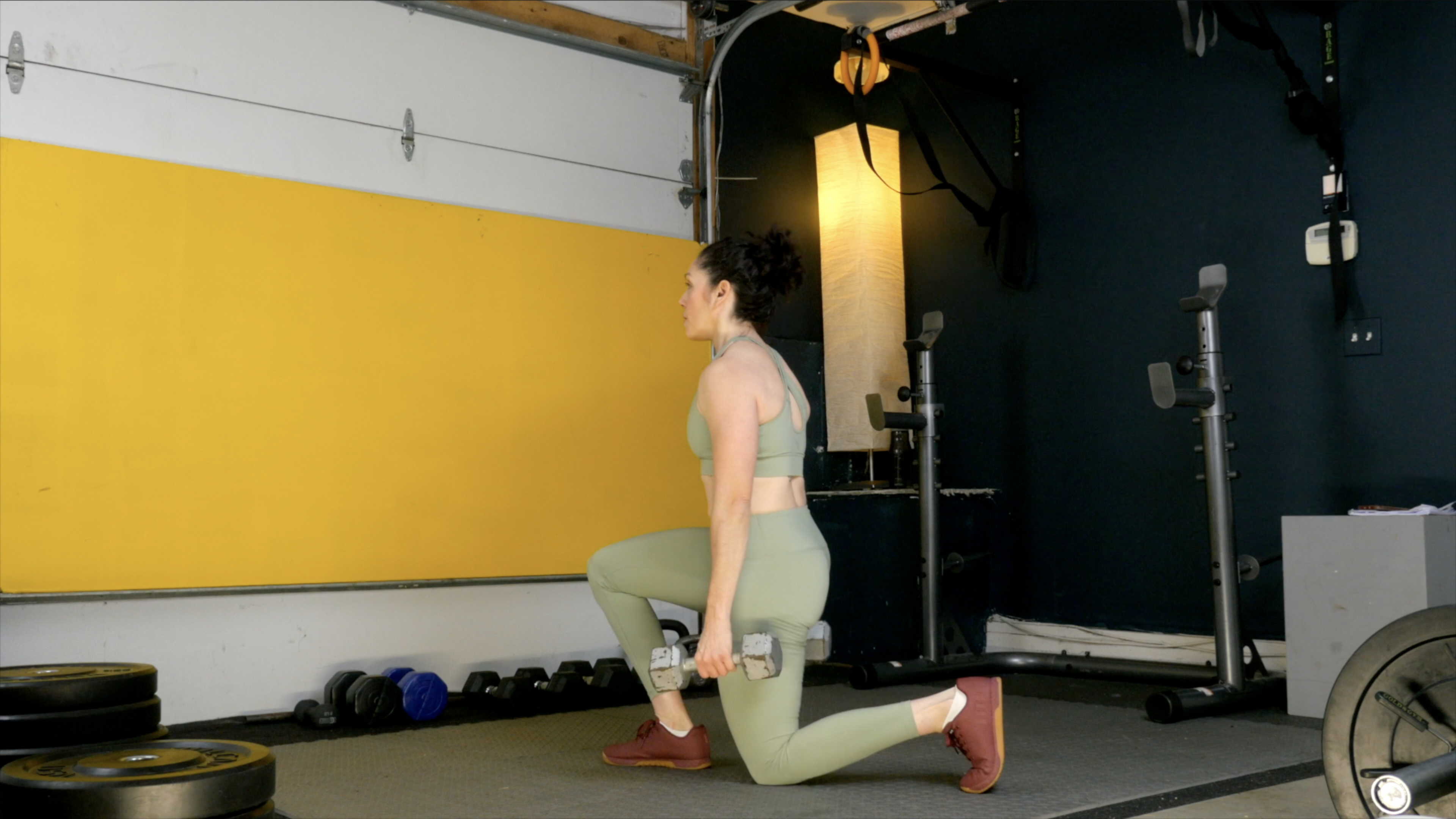 HV Week 9 Day 4 Exercise 2 Sumo Dumbbell Romanian Deadlift and Reverse Lunges