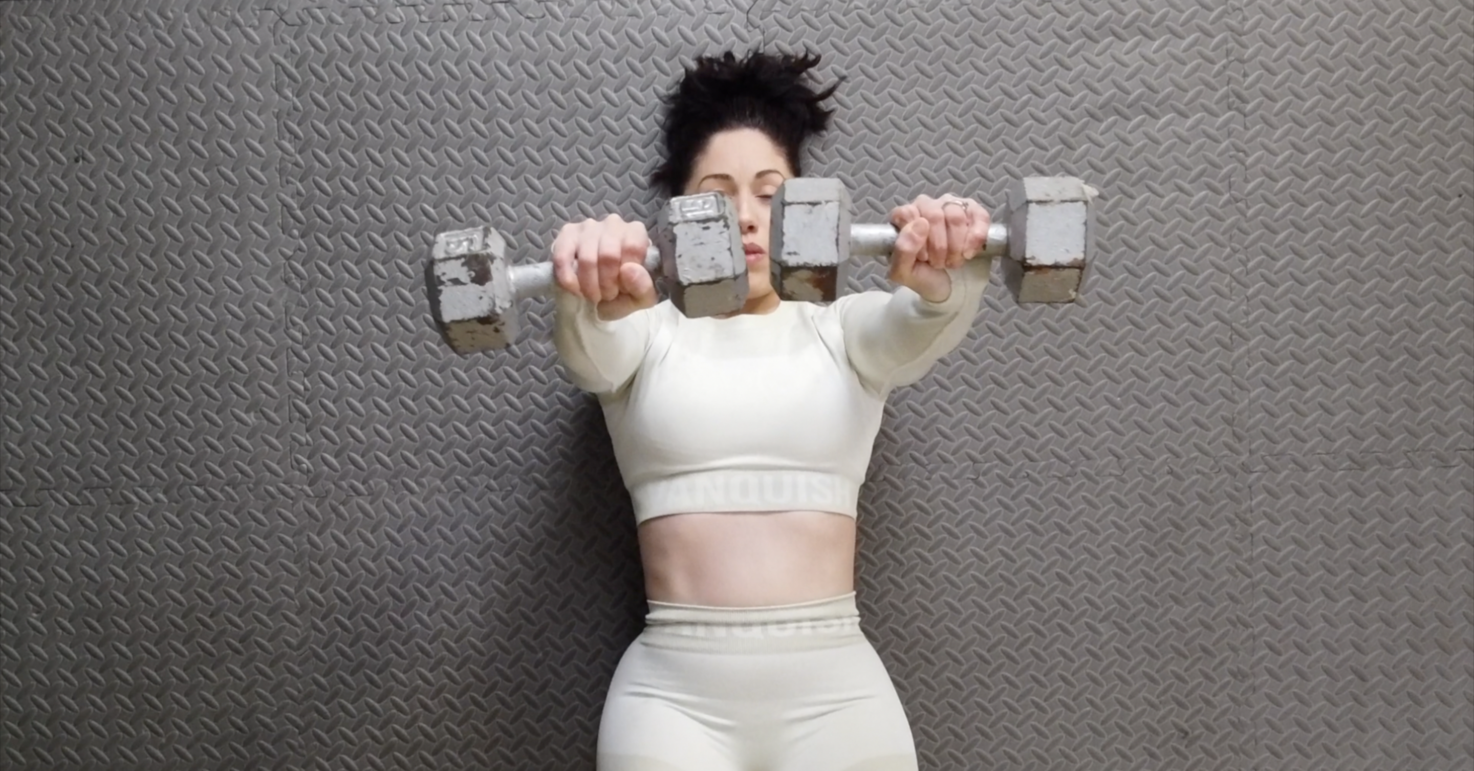 HV Week 13 Day 3 Exercise 2 floor Dumbbell Chest Press