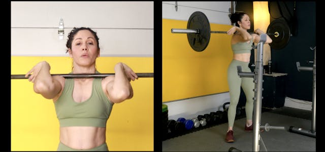 Week 8 Day 4 Exercise 1 Barbell Front...