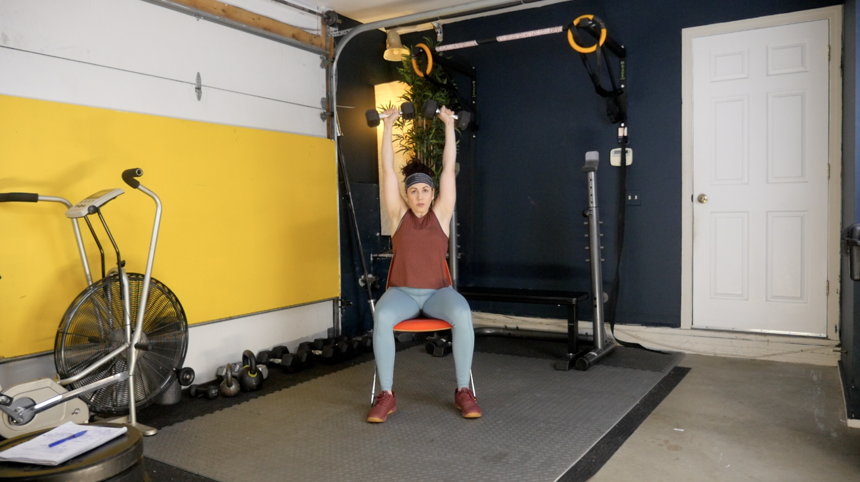 HV Week 8 Day 3 Exercise 1 Seated Dumbell Strict Press