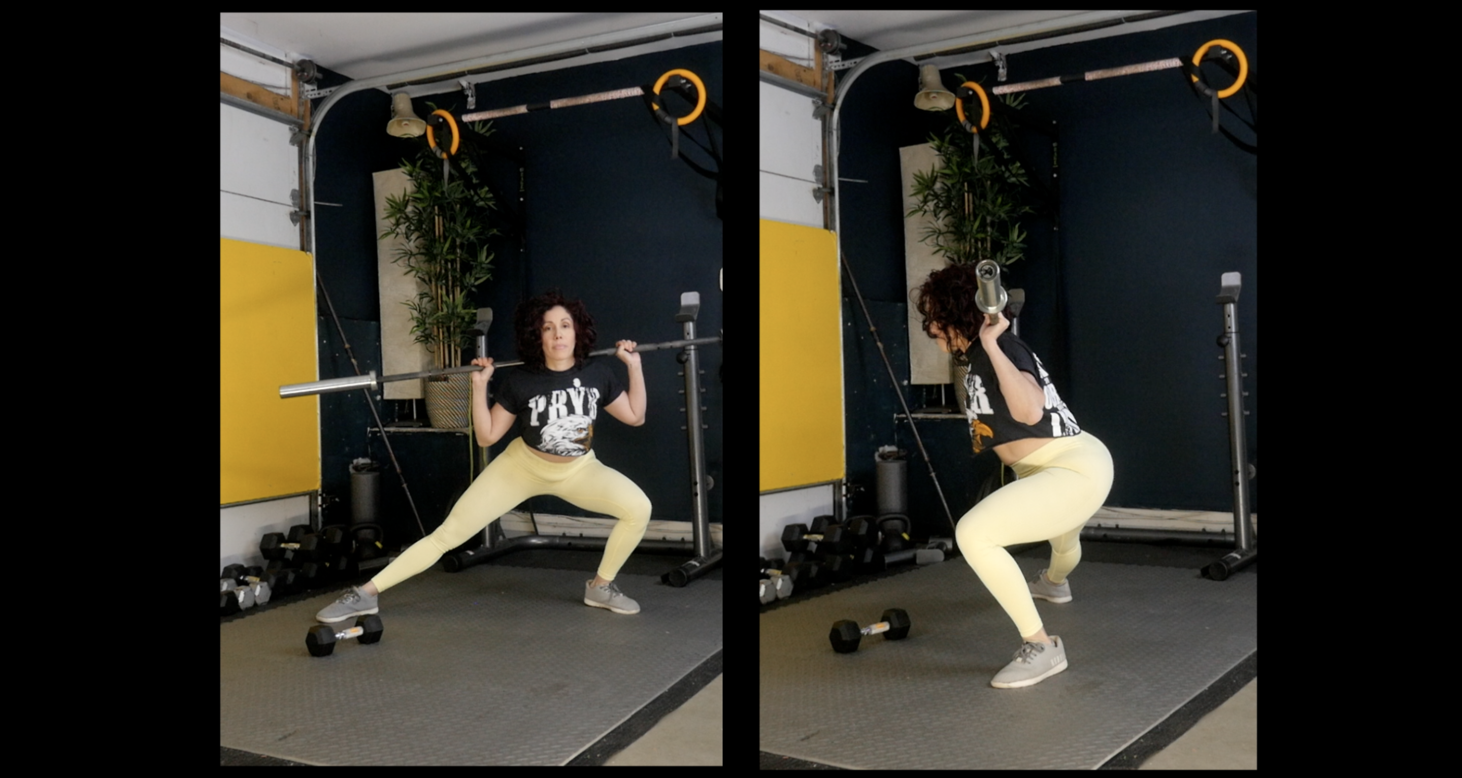 Week 2 Day 4 Exercise 2 Barbell or Dumbbell Latteral Squats