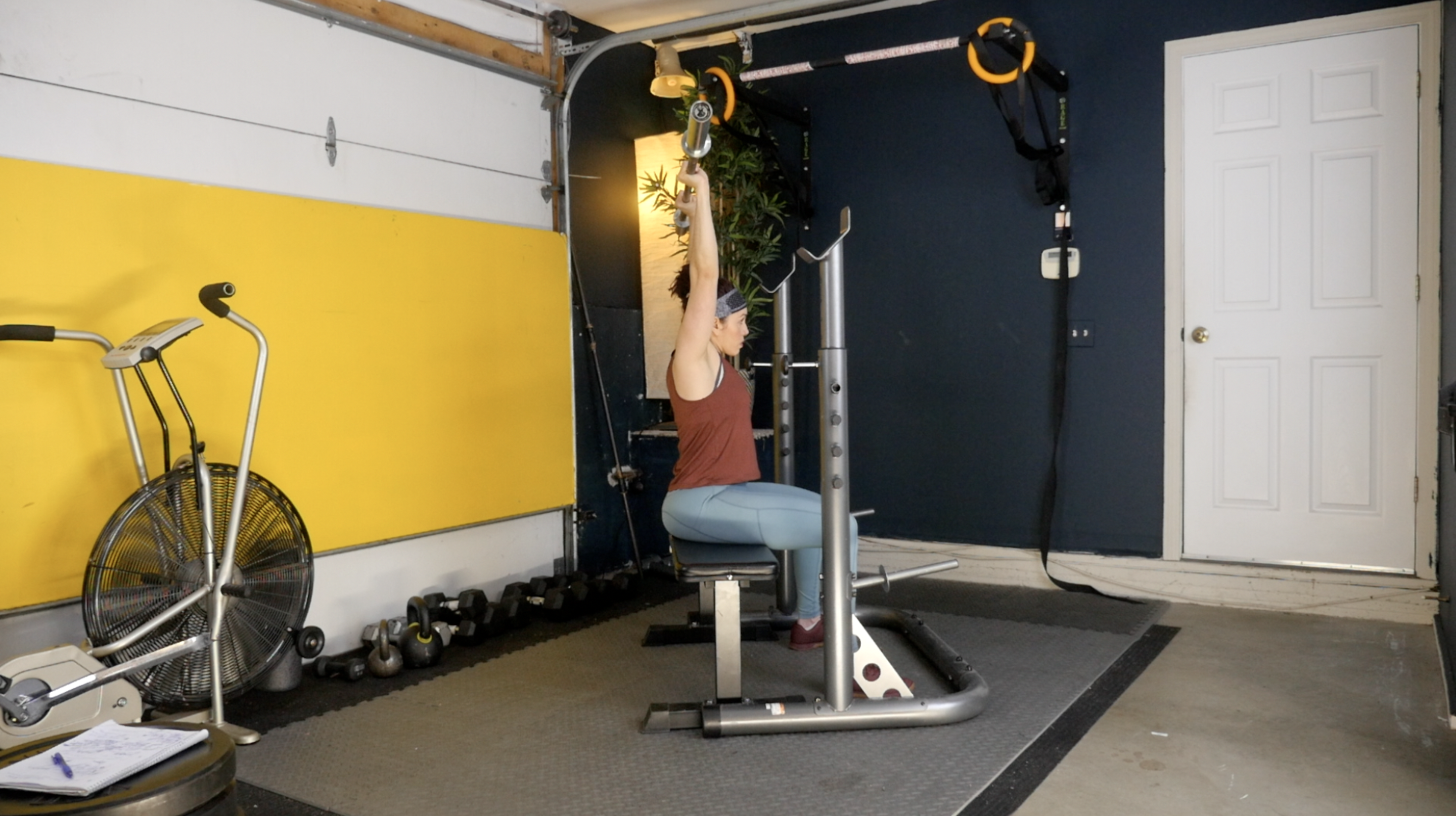 Week 8 Day 3 Exercise 1 Seated Barbell Strict Press