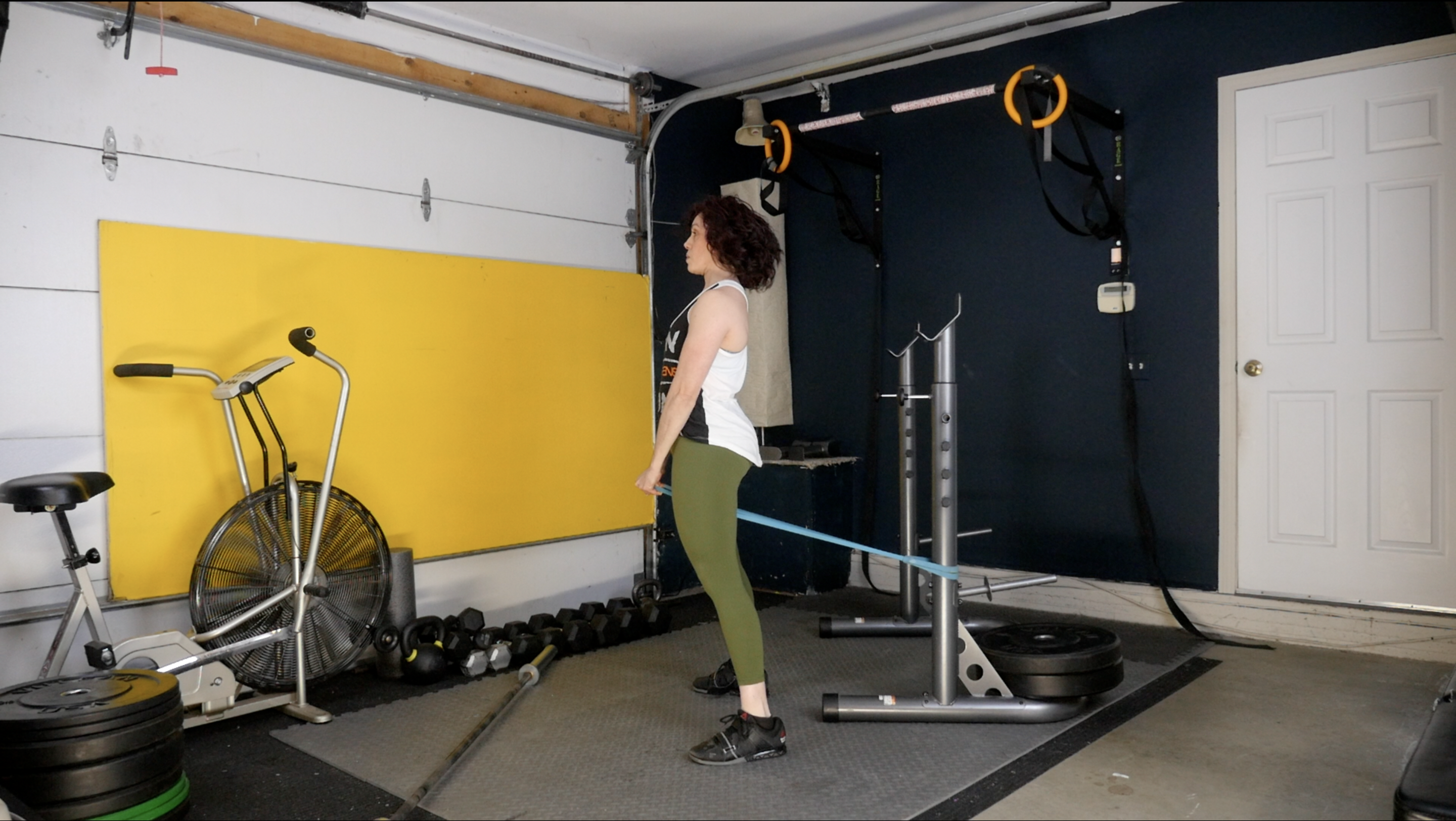 HV Week 4 Day 2 Exercise 2 Dumbbell Sumo Romanian Deadlift/Banded Pull Throughs