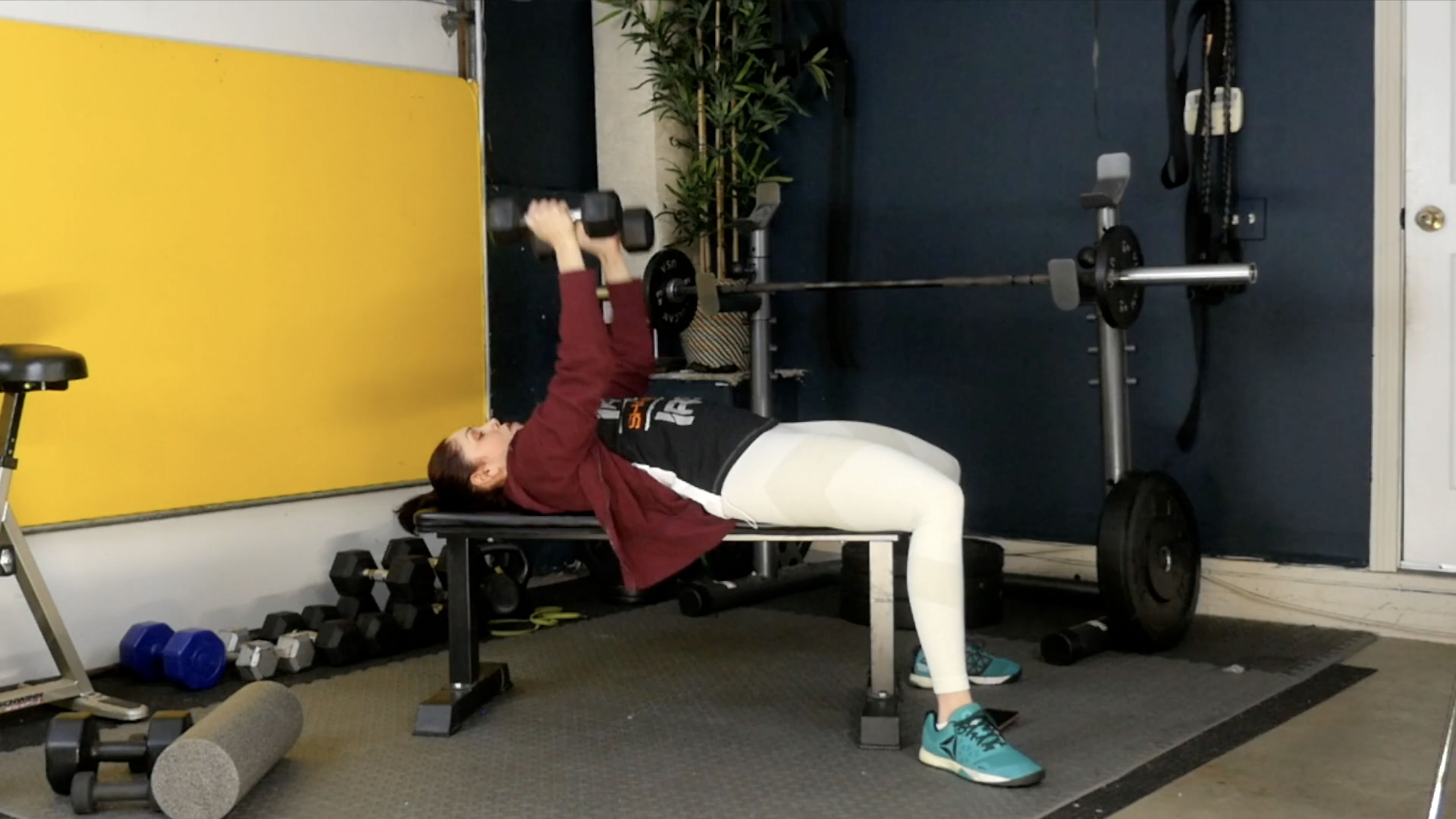 HV Week 11 day 2 Exercise 2 Skull Crushers and Neutral Grip Chest Press