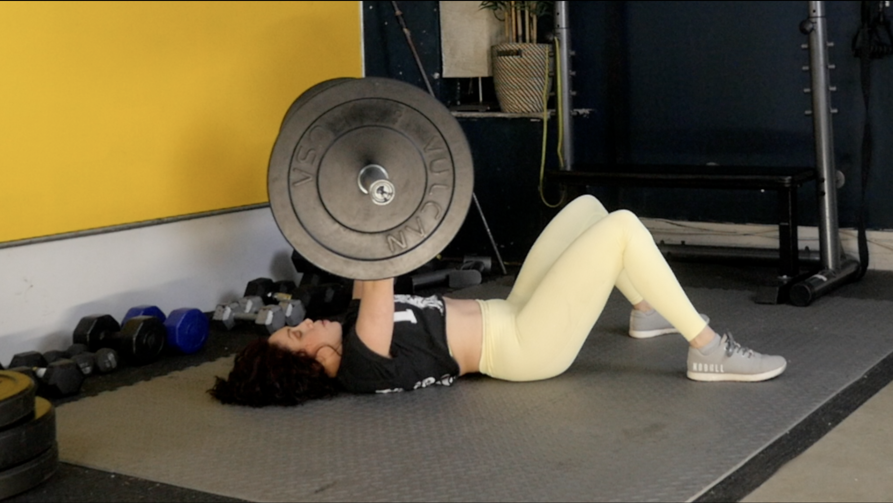 Week 2 Day 3 Exercise 2 Barbell floor press and Narrow push ups