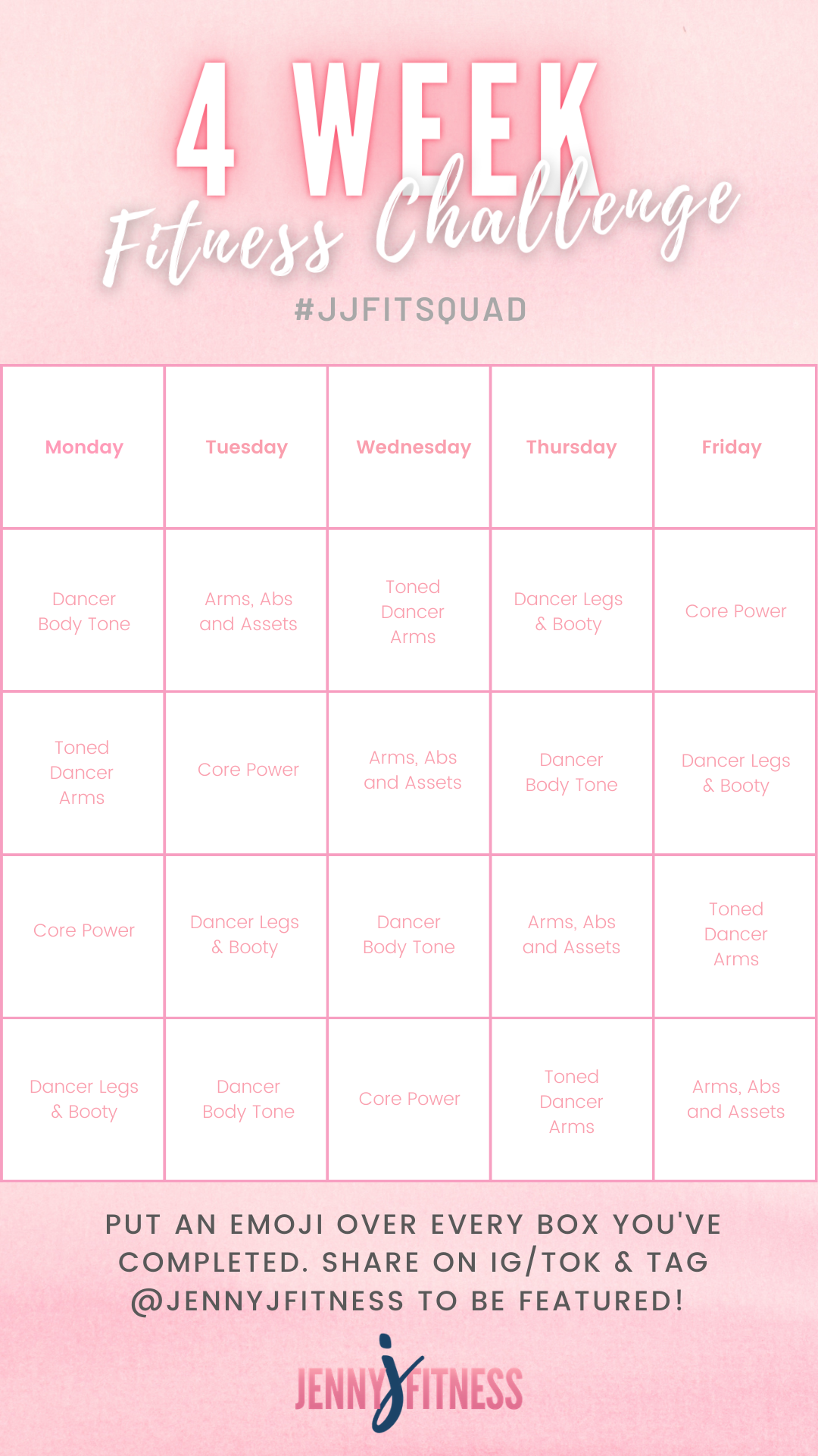 Barre &  Pilates Fusion Tracker