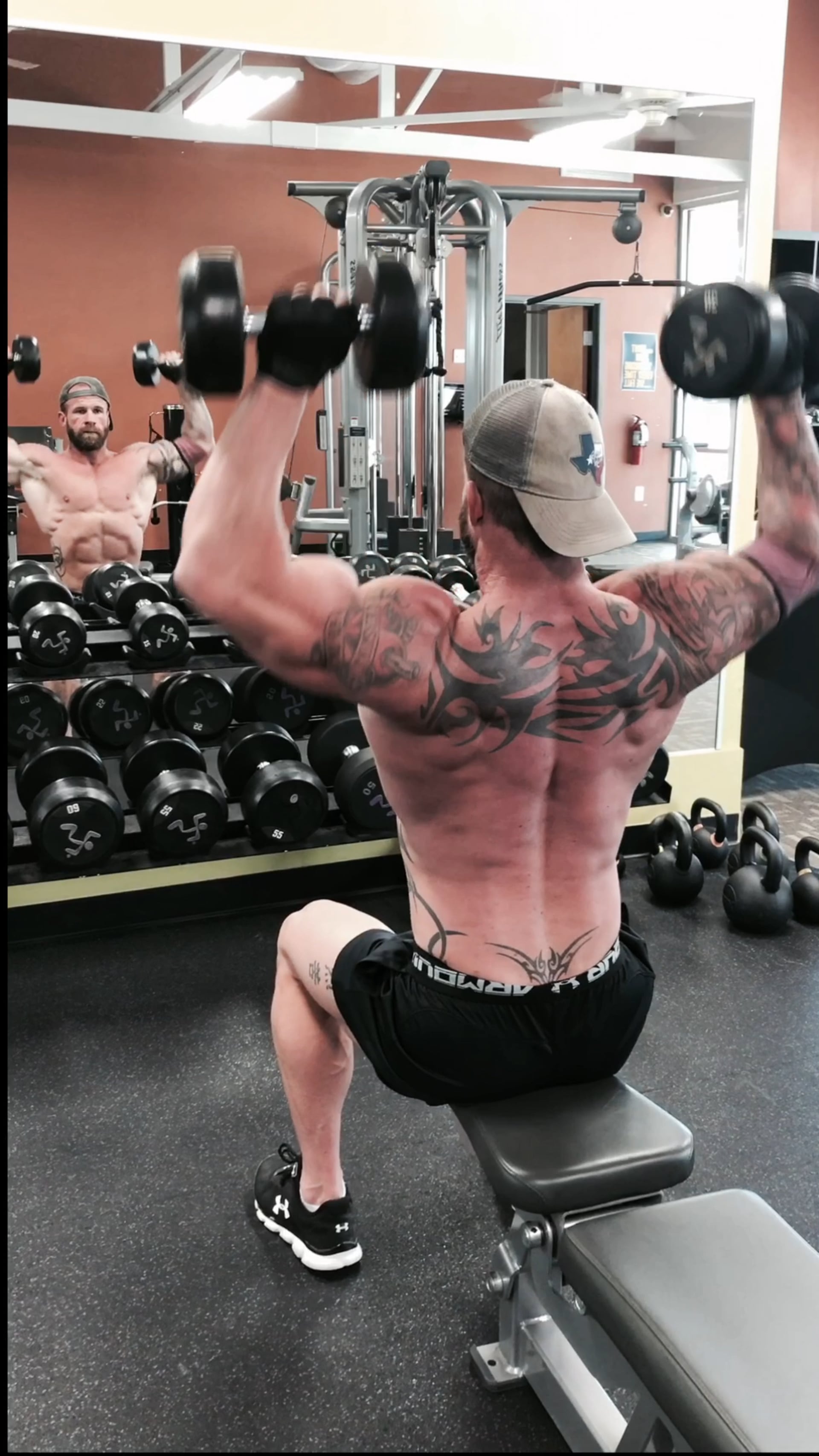 Shoulders- dumbbell shoulder press