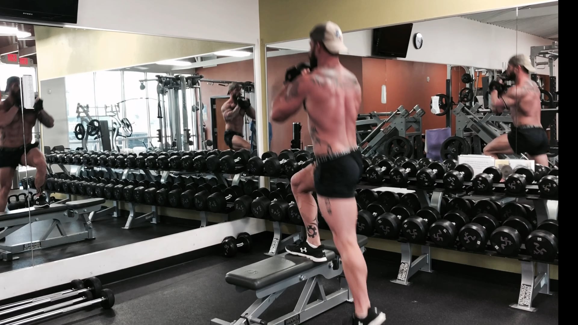 Quad and Glutes - Weighted Box Steps Squats