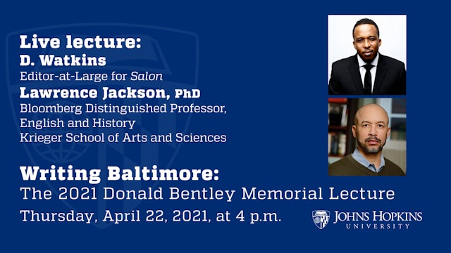 2021 Donald Bentley Memorial Lecture