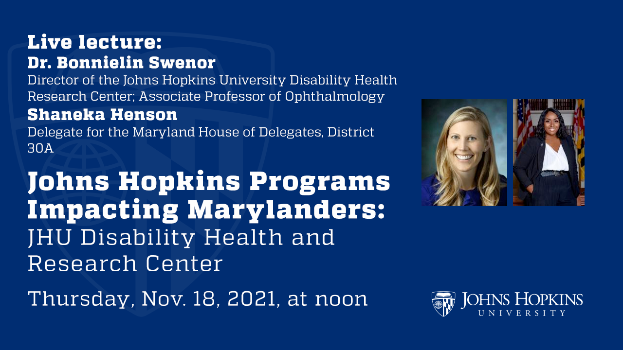 Johns Hopkins Programs Impacting Marylanders: JHU Disability Health