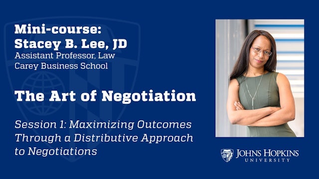 Session 1: Art of Negotiation: Maximizing Outcomes with Distributive Approach
