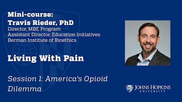 Session 1: Living With Pain: America’...
